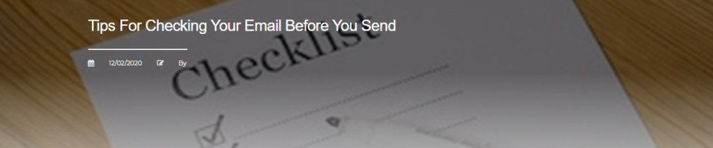 Tips For Checking Your Email Before You Send